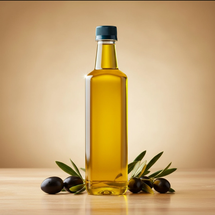 روغن زیتون محلی بکر نیم لیتری با بوی ملایم و رنگ شفاف با برگه آزمایش(ارسال پسکرایه)