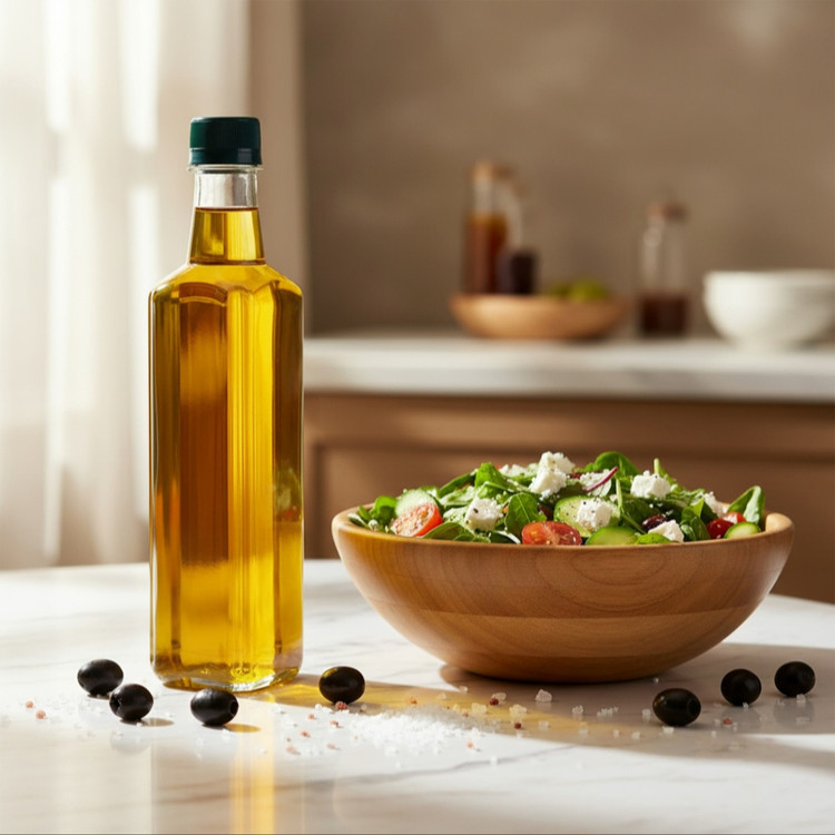 روغن زیتون محلی فرابکر نیم لیتری نژاد آربیکن کرونایکی با بوی ملایم با برگه آزمایش(ارسال پسکرایه)